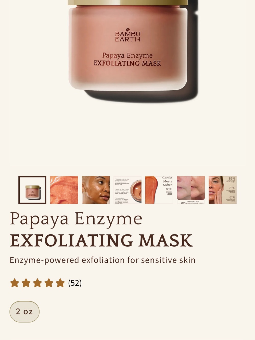 Papaya Enzyme Exfoliating Mask – Pink/Peach